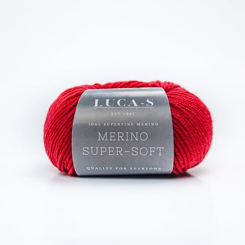 Superfeines Merino DK Garn zum Stricken und Häkeln, superweiche Superwash 100% Merinowolle, 50 g Knäuel von Luca-S Yarns