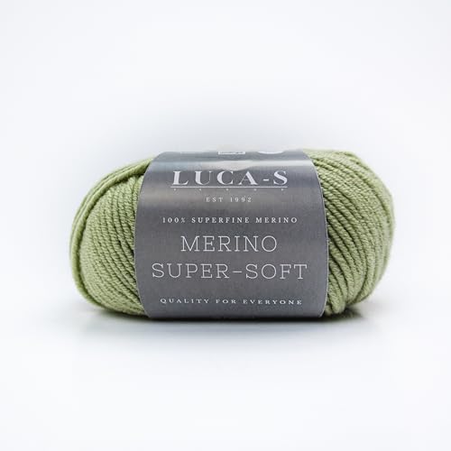 Superfeines Merino DK Garn zum Stricken und Häkeln, superweiche Superwash 100% Merinowolle, 50 g Knäuel von Luca-S Yarns