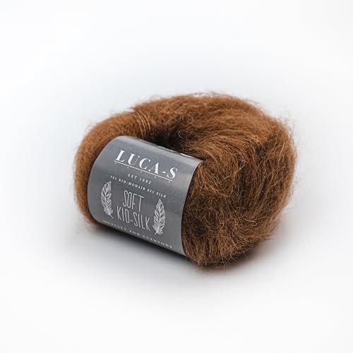 Weiches Mohair- und Seidengarn zum Stricken, 75 % Mohair, 25 % Seide, Strick- und Häkelgarn, 25 g, 210 m, flauschiges weiches Garn, 10 Stück von Luca-S Yarns