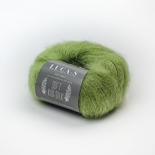 Weiches Mohair- und Seidengarn zum Stricken, 75 % Mohair, 25 % Seide, Strick- und Häkelgarn, 25 g, 210 m, flauschiges weiches Garn, 10 Stück von Luca-S Yarns