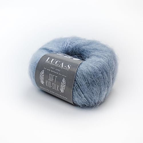 Weiches Mohair- und Seidengarn zum Stricken, 75 % Mohair, 25 % Seide, Strick- und Häkelgarn, 25 g, 210 m, flauschiges weiches Garn, 10 Stück von Luca-S Yarns