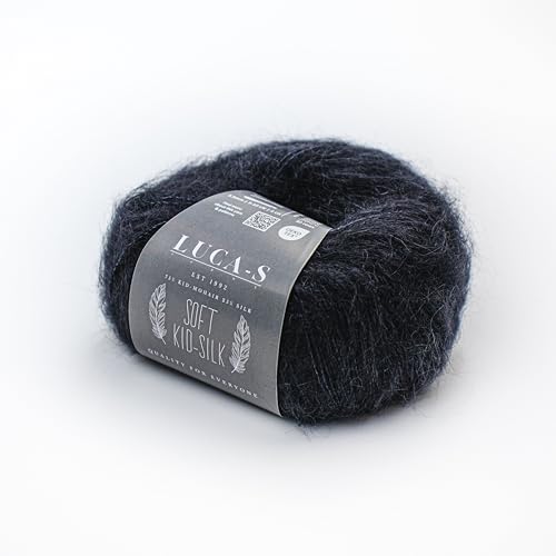 Weiches Mohair- und Seidengarn zum Stricken, 75 % Mohair, 25 % Seide, Strick- und Häkelgarn, 25 g, 210 m, flauschiges weiches Garn, 10 Stück von Luca-S Yarns