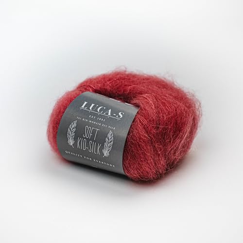 Weiches Mohair- und Seidengarn zum Stricken, 75 % Mohair, 25 % Seide, Strick- und Häkelgarn, 25 g, 210 m, flauschiges weiches Garn, 10 Stück von Luca-S Yarns