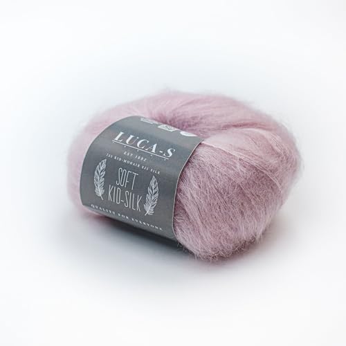 Weiches Mohair- und Seidengarn zum Stricken, 75 % Mohair, 25 % Seide, Strick- und Häkelgarn, 25 g, 210 m, flauschiges weiches Garn, 2 Stück von Luca-S Yarns