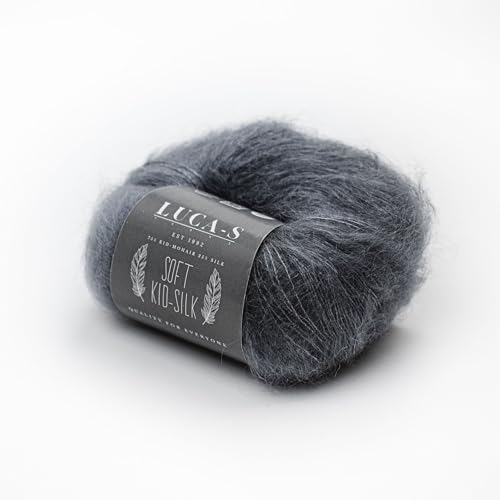 Weiches Mohair- und Seidengarn zum Stricken, 75 % Mohair, 25 % Seide, Strick- und Häkelgarn, 25 g, 210 m, flauschiges weiches Garn, 2 Stück von Luca-S Yarns