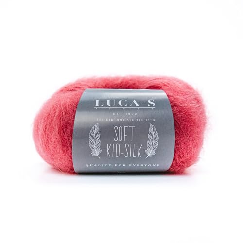 Weiches Mohair- und Seidengarn zum Stricken, 75 % Mohair, 25 % Seide, Strick- und Häkelgarn, 25 g, 210 m, flauschiges weiches Garn, 2 Stück von Luca-S Yarns