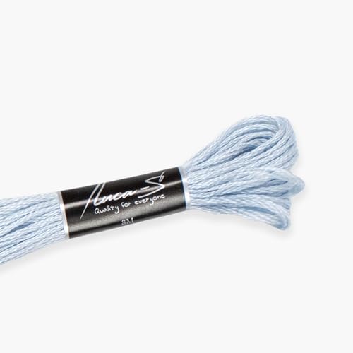 Luca-S 12er-Pack Premium-Stickgarn, 100% Gizeh-Baumwolle, Oeko TEX-zertifizierte Stranded Cotton190 / DMC 3753 / Anchor 1031 Luca-S 12er-Pack Premium-Stickgarn, 100% Gizeh-Baumwolle, Oeko TEX-zertifizierte Stranded Cotton190 / DMC 3753 / Anchor 1031 von Luca-S