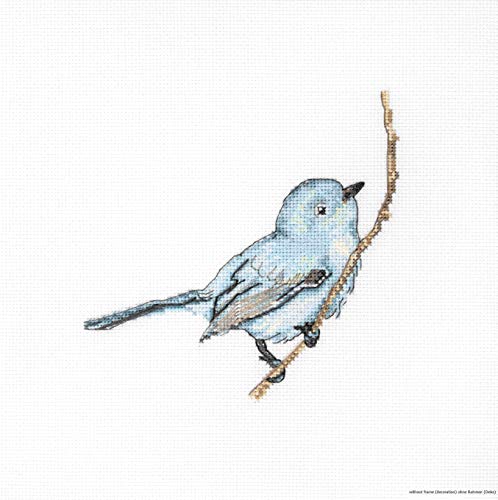 Luca-S B1158 Bluebird Kreuzstichset, Baumwolle, mehrfarbig, 14x14cm von LUCAS