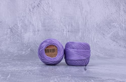 Luca-S Premium Coton Perlen-Stickgarn, Größe 8, 100 % ägyptische Baumwolle, Häkelgarn, Kreuzstich-Stickgarn, Oeko TEX zertifiziert, 10 g pro Knäuel, Farbe 129 von Luca-S