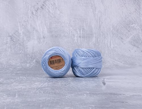 Luca-S Premium Coton Perlen-Stickgarn, Größe 8, 100 % ägyptische Baumwolle, Häkelgarn, Kreuzstich-Stickgarn, Oeko TEX zertifiziert, 10 g pro Knäuel, Farbe 144 von Luca-S