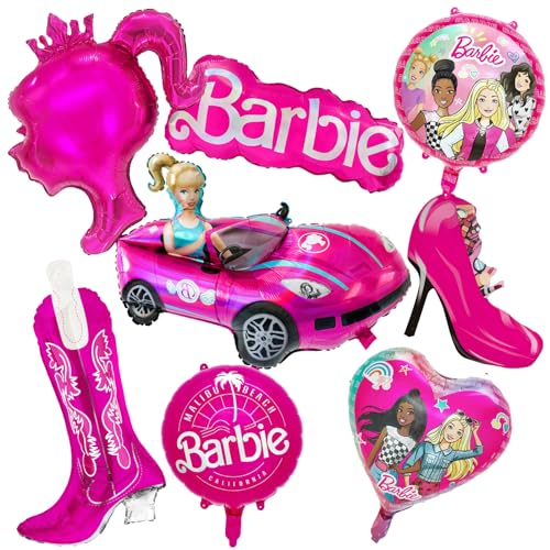 Prinzessin Luftballons Geburtstag Deko Madchen Rosa Bar-bie Geburtstagsdeko Ballons Barbi Princess Luftballon Folienballon Partyzubehör für Kindergeburtstag Barbi Theme Party Ballon Supplies Deko Girl von Luchild