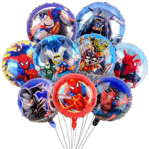 Super Helde Luftballons Geburtstag Deko Jungen Mädchen Aven- Ger Geburtstagsdeko Spider Folienballons Girlande Happy Birthday Ballons Partyzubehör für Super Hero Kindergeburtstag Party Supplies Deko von Luchild