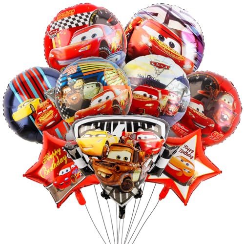 Cars Luftballons Geburtstag Deko Jungen Mc- quen Auto Geburtstagsdeko Car Kindergeburtstag Deko Folienballons Happy Birthday Helium Balloons Partyzubehör für Kinder Party Hintergrunden Supplies Deko von Luchild