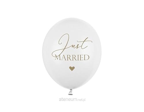 Luck and Luck Hochzeit Just Married weiß Ballons x 6 30 cm von Luck and Luck