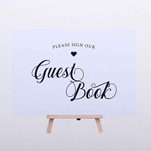 Luck and Luck Please Sign Our Guestbook A4 quer Hochzeitsschild und Staffelei von Luck and Luck