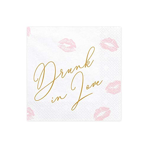 Napkins Drunk in love 33x33cm (1 pkt / 20 pc.) von Luck and Luck