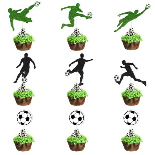 Fussball Cupcake Topper Fussball Muffin Deko von Luckeey