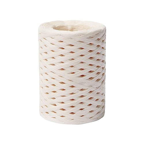 1 Rollen Bastband, 150 Geschenkband Mehrfarbig, Papierbänder Umweltschutz, Raffia Paper Schnur Raffia Papierband Naturbast, Raffia Paper Schnur Für Geschenkverpackung, Weihnachtsdekoration, DIY Handw von Luckxing