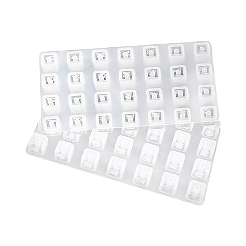 2 Stück Buchstaben Perlen Gießformen Letter Beads Resin Molds Harz Formen Würfel Buchstabe Epoxidharz Silikonform Gießform Cube Resin Form Schmuck Epoxidharz Silikonform Armband Halskette Ohrring von Luckxing