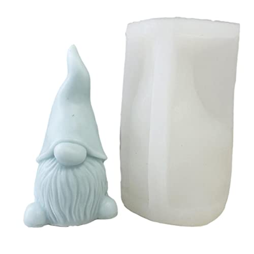 Luckxing 3D Silikonform Weihnachten Kerzenform Wichtel Gießform Fondant Silikonform Kerzengießform Silikonform Wichtel Harz Figur Form Für Herstellung Von Kerzen, Aromasteinen, Schokolade, Fondant von Luckxing