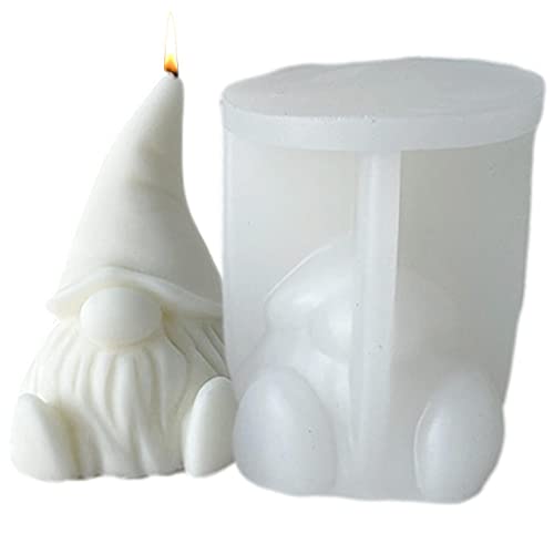 Luckxing Weihnachten Wichtel Silikonform, Weihnachten Kerzenform Silikonform Kerzengießform Silikonform Harz Figur Form Seifenform Für Die Herstellung Von Kerzen, Kuchen Pralinen Fondant Backforme von Luckxing