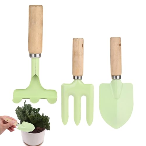 Gartengeräte-Set für Kinder,Gartengeräte für Kinder | Garten-Handwerkzeuge, 3er-Set, Gartenspielzeug für den Außenbereich | Kleine Gartenpflanzwerkzeuge, robust und bequem für Gartenarbeiten, von Luckxing