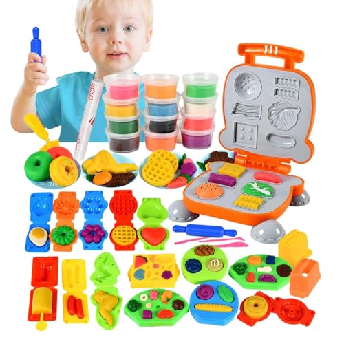 Luckxing Modelliermasse | Spielen Sie Clay & Dough Sets | Nudelmaschine Eiscreme Pretend Chef Spielzeug Modelliermasse Teigwerkzeuge für Kinder von Luckxing