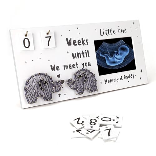 Sonogramm Bilderrahmen Ultraschall-Bilderrahmen für 10,2 x 7,6 cm Ultraschallfoto, Babysonogramm-Fotoalbum, Ultraschallrahmen für werdende Mütter (Weiß) von Lucxhcky