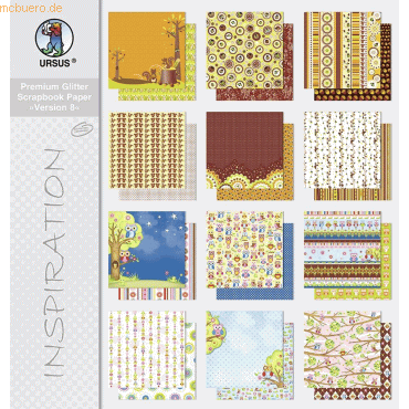 2 x Ludwig Bähr Scrapbook Paper Premium Glitter Block 30,5x30,5cm Vers von Ludwig Bähr