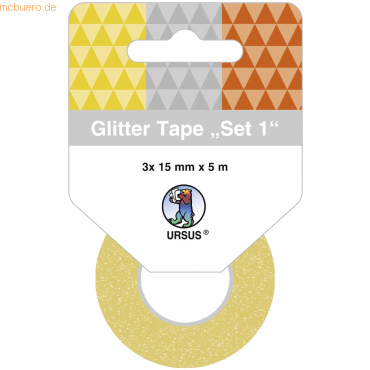 5 x Ludwig Bähr Glitter Tape 15mmx5m VE=3 Rollen Set 01 von Ludwig Bähr