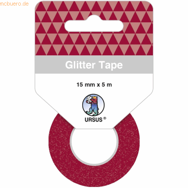 5 x Ludwig Bähr Glitter Tape 15mmx5m weinrot von Ludwig Bähr