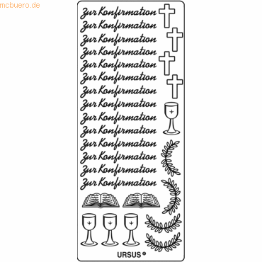 5 x Ludwig Bähr Kreativsticker 10x23cm Motiv 31 VE=1 Stück gold von Ludwig Bähr