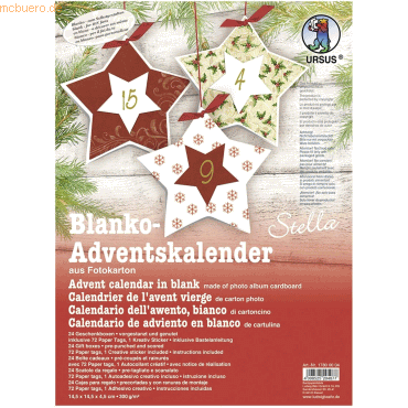 Ludwig Bähr Adventskalender-Set Geschenkboxen blanko Stella 14,5x14,5x von Ludwig Bähr