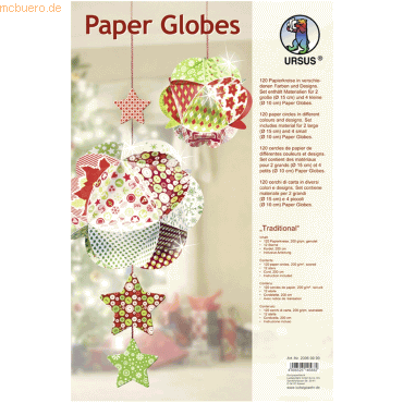 Ludwig Bähr Bastelset Paper Globes Traditional von Ludwig Bähr