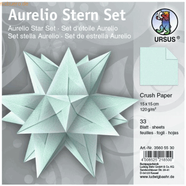 Ludwig Bähr Faltblätter Aurelio Stern Crush Paper 120g/qm 15x15cm VE=3 von Ludwig Bähr