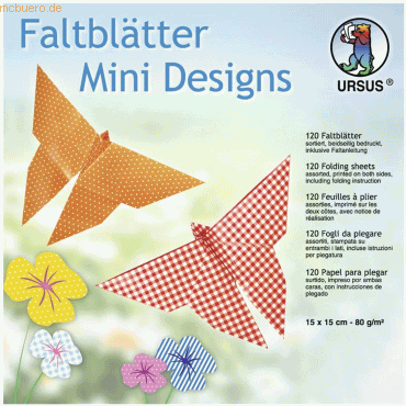 Ludwig Bähr Faltblätter Mini Designs 80g/qm 15x15cm 30 Designs VE=120 von Ludwig Bähr