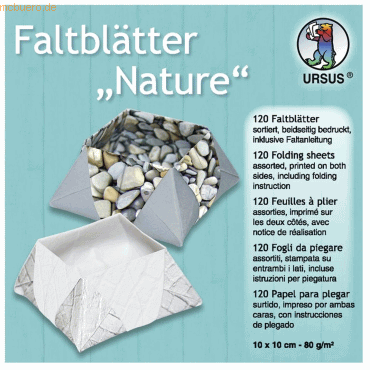 Ludwig Bähr Faltblätter Nature 80g/qm 10x10cm VE=120 Blatt 10 Motive von Ludwig Bähr