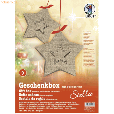 Ludwig Bähr Geschenkbox Stella 14,5x14,5x4cm VE=5 Stück Motiv: 09 von Ludwig Bähr