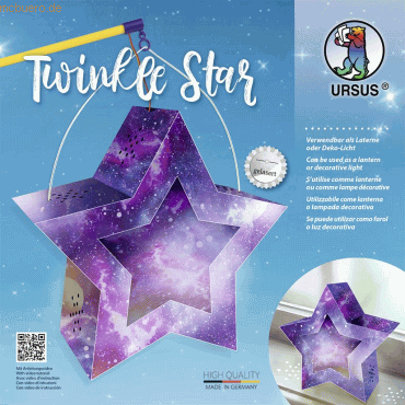 Ludwig Bähr Laternen-Bastelset Twinkle Star 300g/qm 19,3x18,3x8cm Gala von Ludwig Bähr