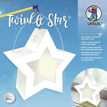 Ludwig Bähr Laternen-Bastelset Twinkle Star 300g/qm 19,3x18,3x8cm weiß von Ludwig Bähr