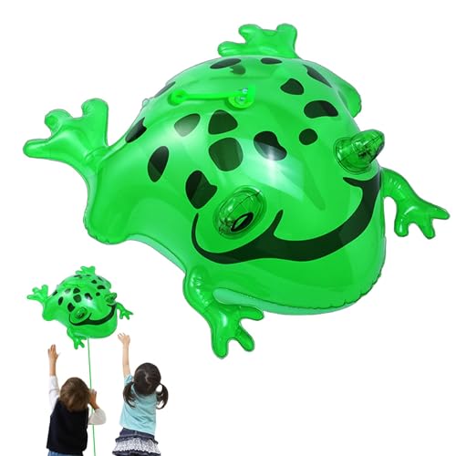 Lueear Aufblasbarer Frosch, Froschspielzeug | Leuchtendes aufblasbares Froschschildkrötenspielzeug | Cartoon-Tier-Ornament, lustige Partygeschenke für Kinder, Dschungel-Tierspielzeug, Heimdekoration von Lueear