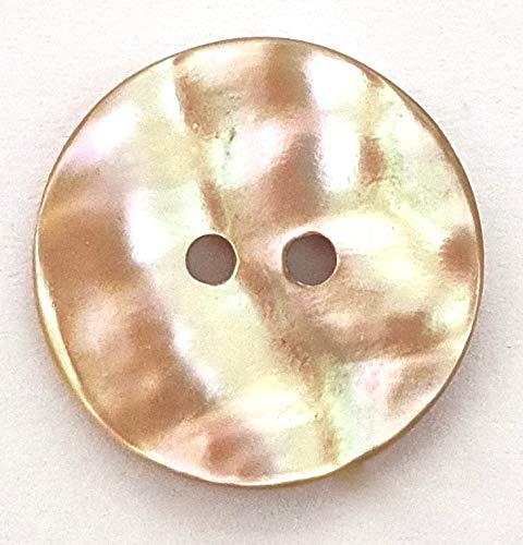 Lüna Knöpfe, ECHT Perlmutt, Gold Silber irisierend (23 mm, 15 Stück) von Lüna Knöpfe