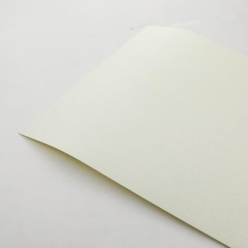 50 Blatt Struktur-Karton Tonkarton Creme, DIN A4 Bastelkarton Elfenbein, 250 g/㎡, Farbiges Papier für Scrapbooking, Kartenherstellung, Stanzen und andere Papierbasteleien von Luffy