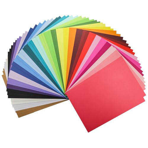 60 Blatt - Tonkarton A4, 250g/m², 28 Farben Buntes Bastelpapier, Bastelkarton, Tonpapier, Fotokarton, Buntes Pappkarton Pappe zum Basteln für DIY Bastelarbeiten Fotoalbum Scrapbooking von Luffy