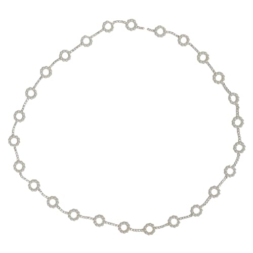 Kristall-Strass-Kette, modisch, glänzend, handgefertigt, Perlen-Kreis-Strass-Kette für DIY-Kleidung, Hochzeitskleid, Nähen, Schmuck von Lufodon