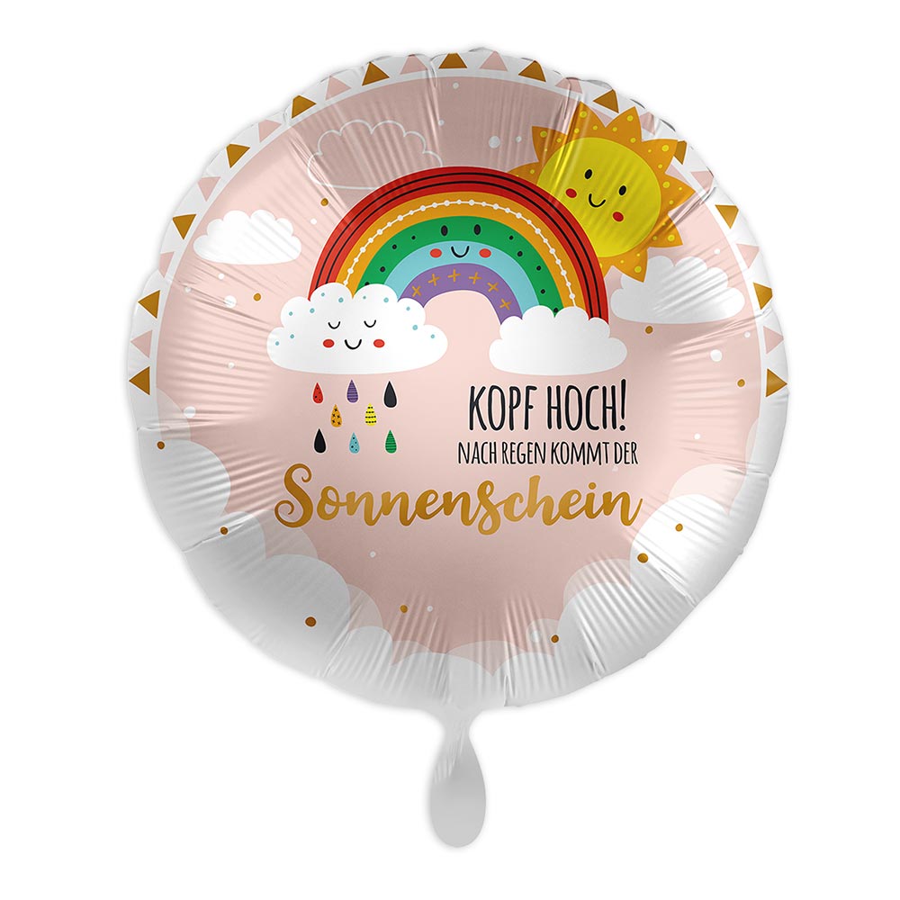 Ballon Gute Besserung "Kopf Hoch Sonnenschein", Heliumballon Ø 34 cm von Luftballon-Markt GmbH