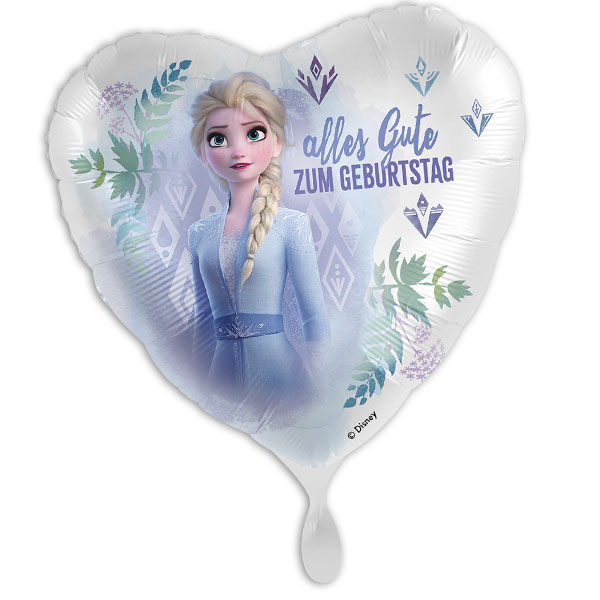 Frozen Folienballon "Alles Gute zum Geburtstag" in Herzform, 35cm x 33cm von Luftballon-Markt GmbH