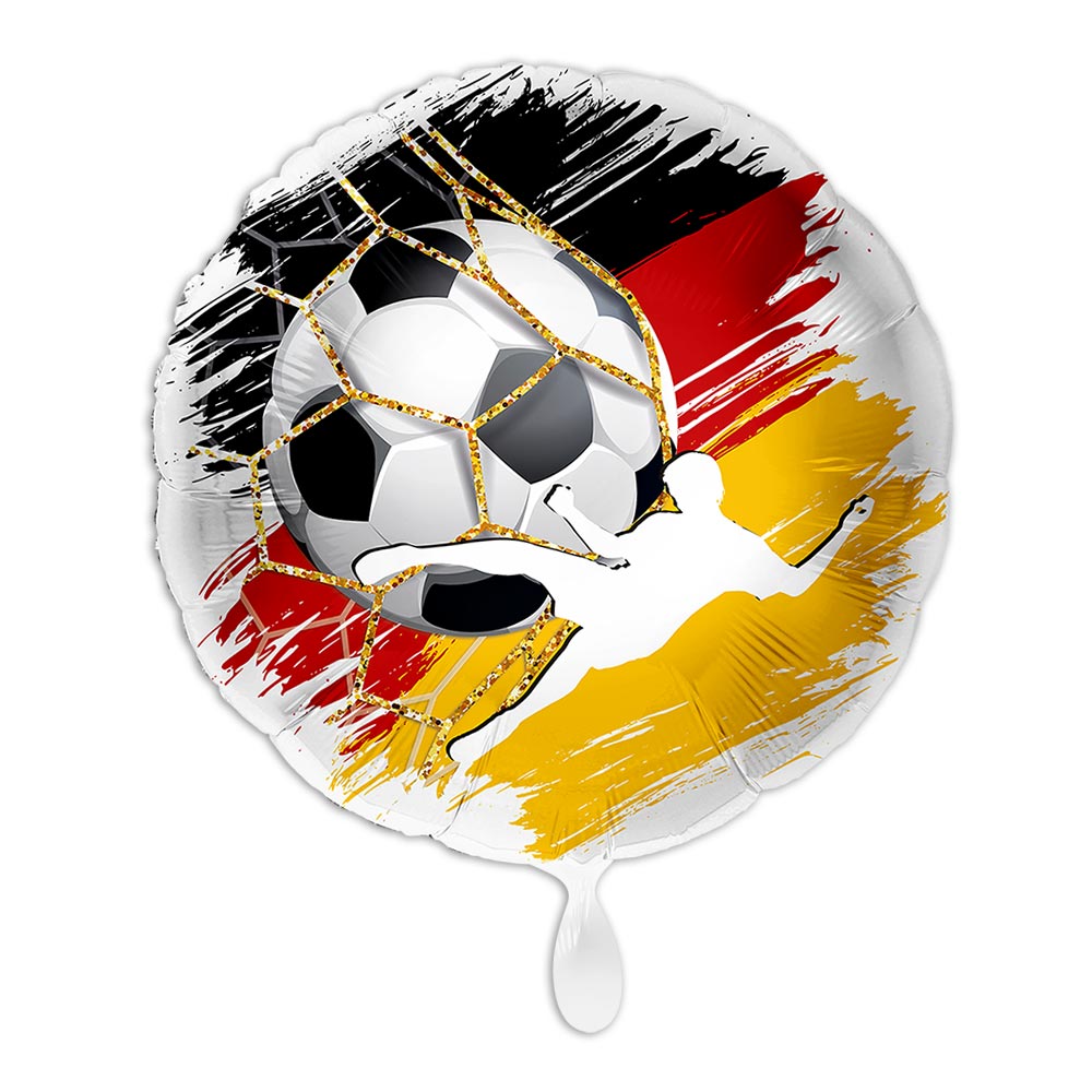 Fußball, Deutschland, Folienballon rund Ø 34 cm von Luftballon-Markt GmbH