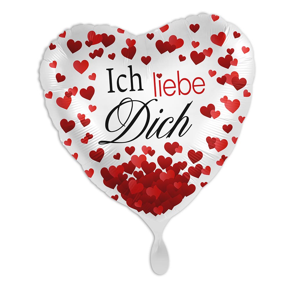 "Ich liebe Dich", Herzförmiger Folienballon von Luftballon-Markt GmbH