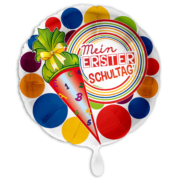 Mein erster Schultag Heliumballon zur Einschulung m. Zuckertüten-Motiv von Luftballon-Markt GmbH